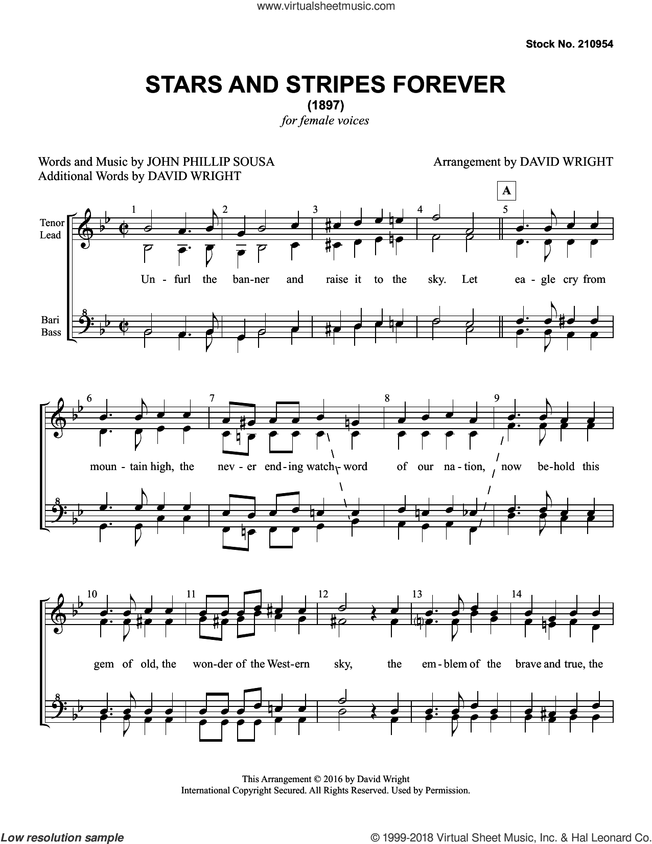 The Stars and Stripes Forever (arr. David Wright)