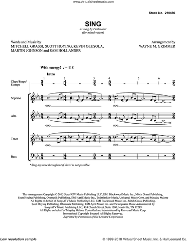Sing (arr. Wayne Grimmer)