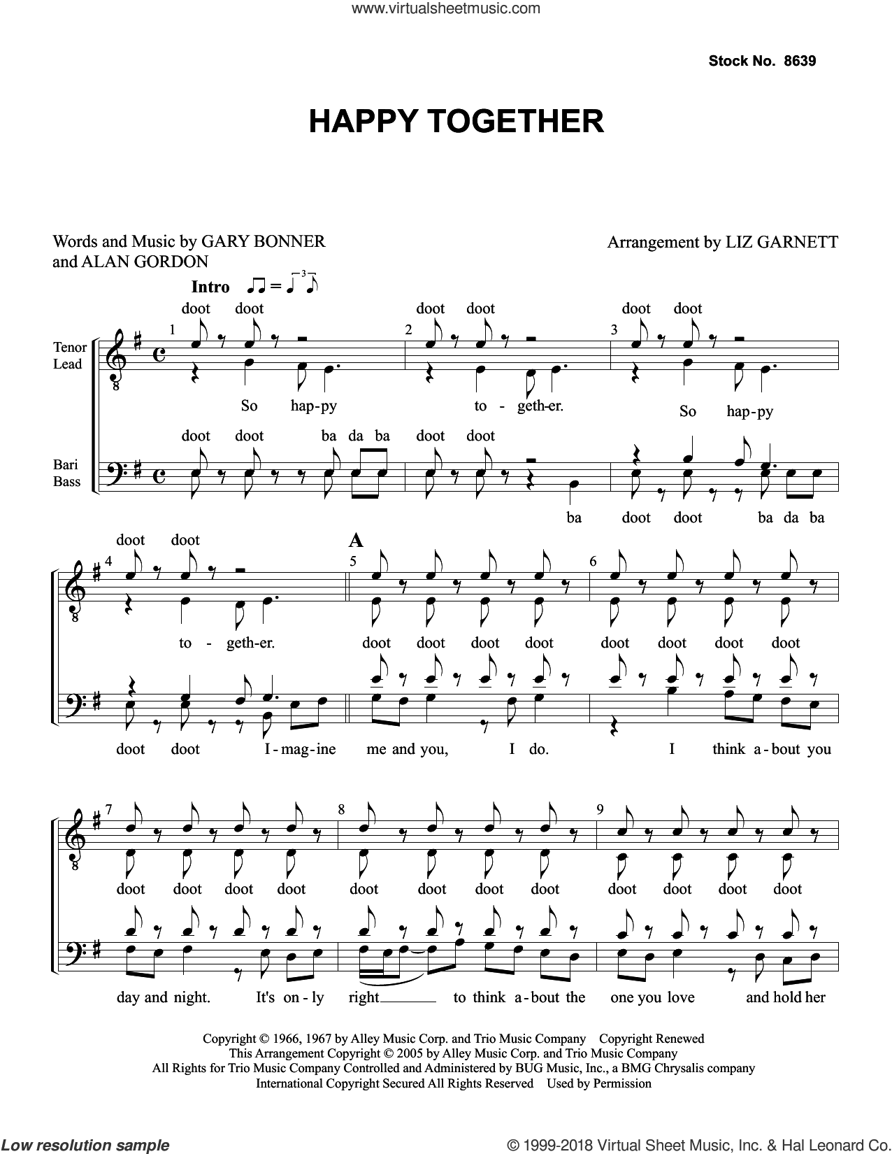 Happy Together (arr. Liz Garnett)