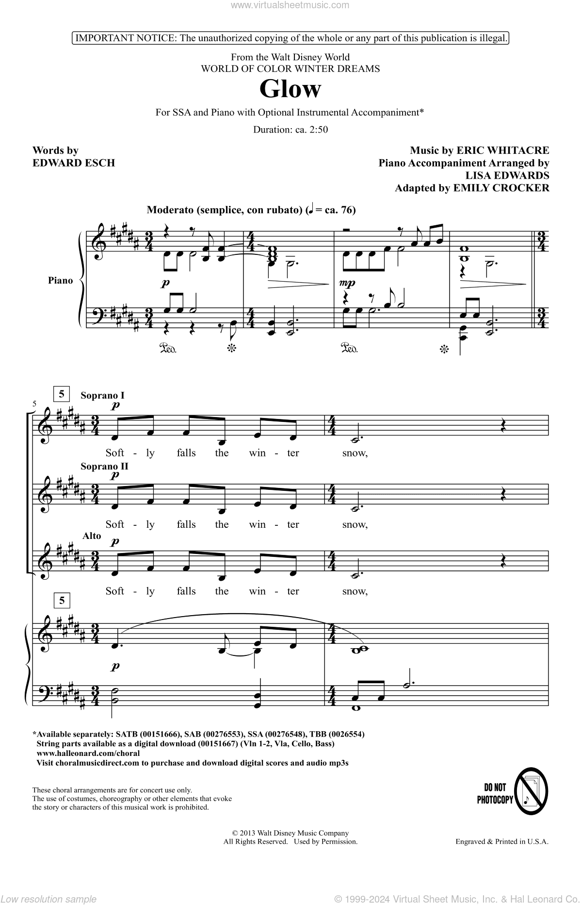 Glow (arr. Emily Crocker)