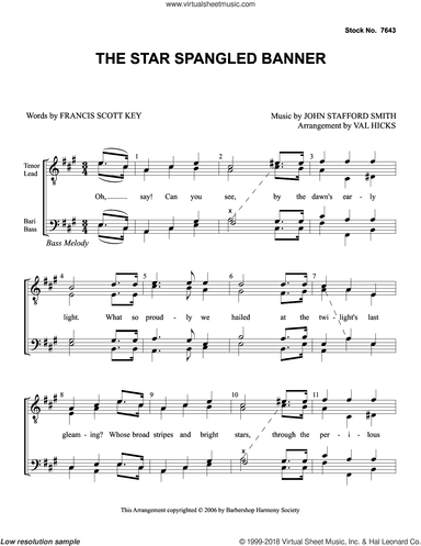 Star Spangled Banner (arr. Val Hicks)