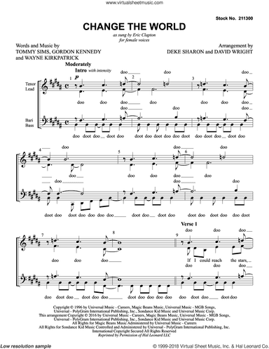 Change The World (arr. Deke Sharon, David Wright)