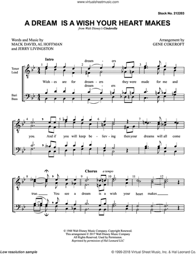 A Dream Is A Wish Your Heart Makes (from Cinderella) (arr. Gene Cokeroft)
