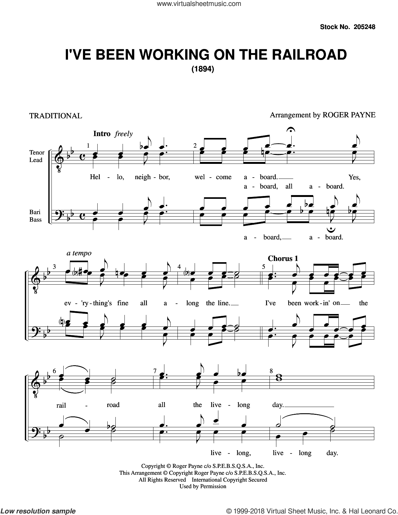 I've Been Working on the Railroad (arr. Roger Payne)