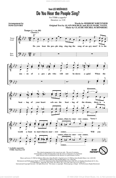 Do You Hear The People Sing? (from Les Miserables) (arr. Tom Gentry)