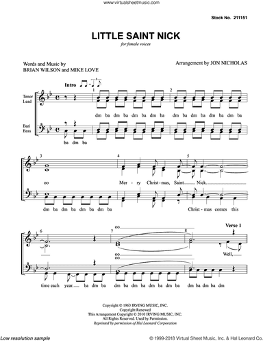 Little Saint Nick (arr. Jon Nicholas)