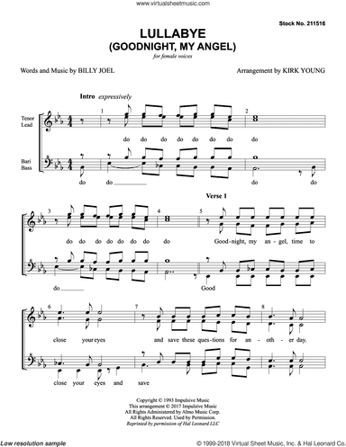 Lullaby (Goodnight My Angel) (arr. Kirk Young)