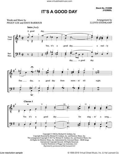 It's a Good Day (arr. Lloyd Steinkamp)