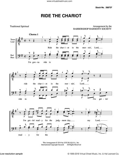 Ride the Chariot (arr. Barbershop Harmony Society)