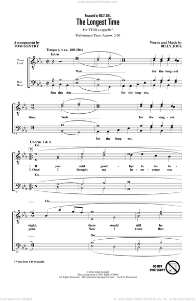 The Longest Time (arr. Tom Gentry)