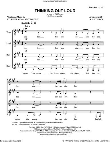 Thinking Out Loud (arr. Kirby Shaw)