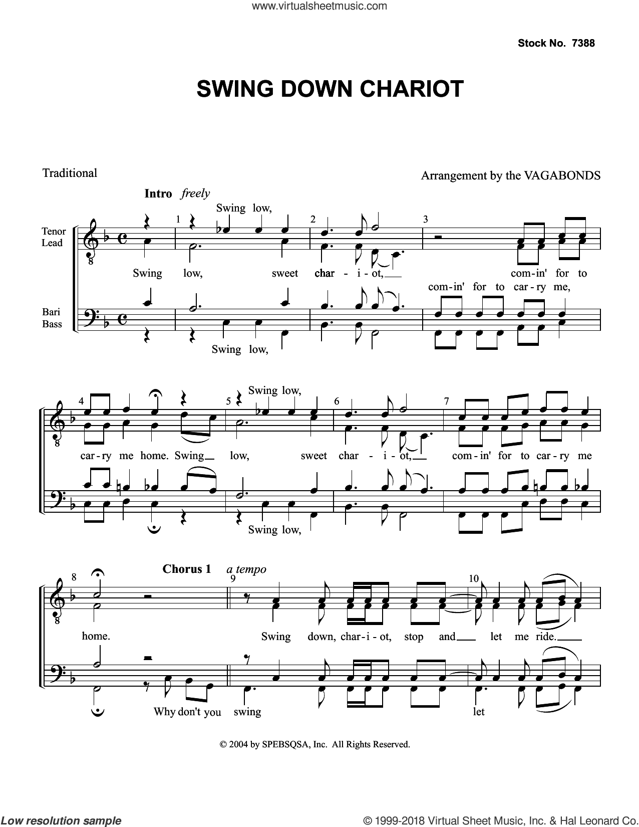 Swing Down Chariot (arr. The Vagabonds)