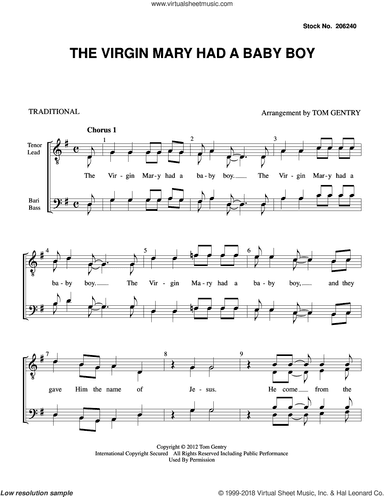 The Virgin Mary had a Baby Boy (arr. Tom Gentry)