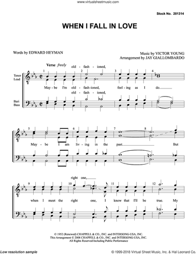 When I Fall In Love (arr. Jay Giallombardo)
