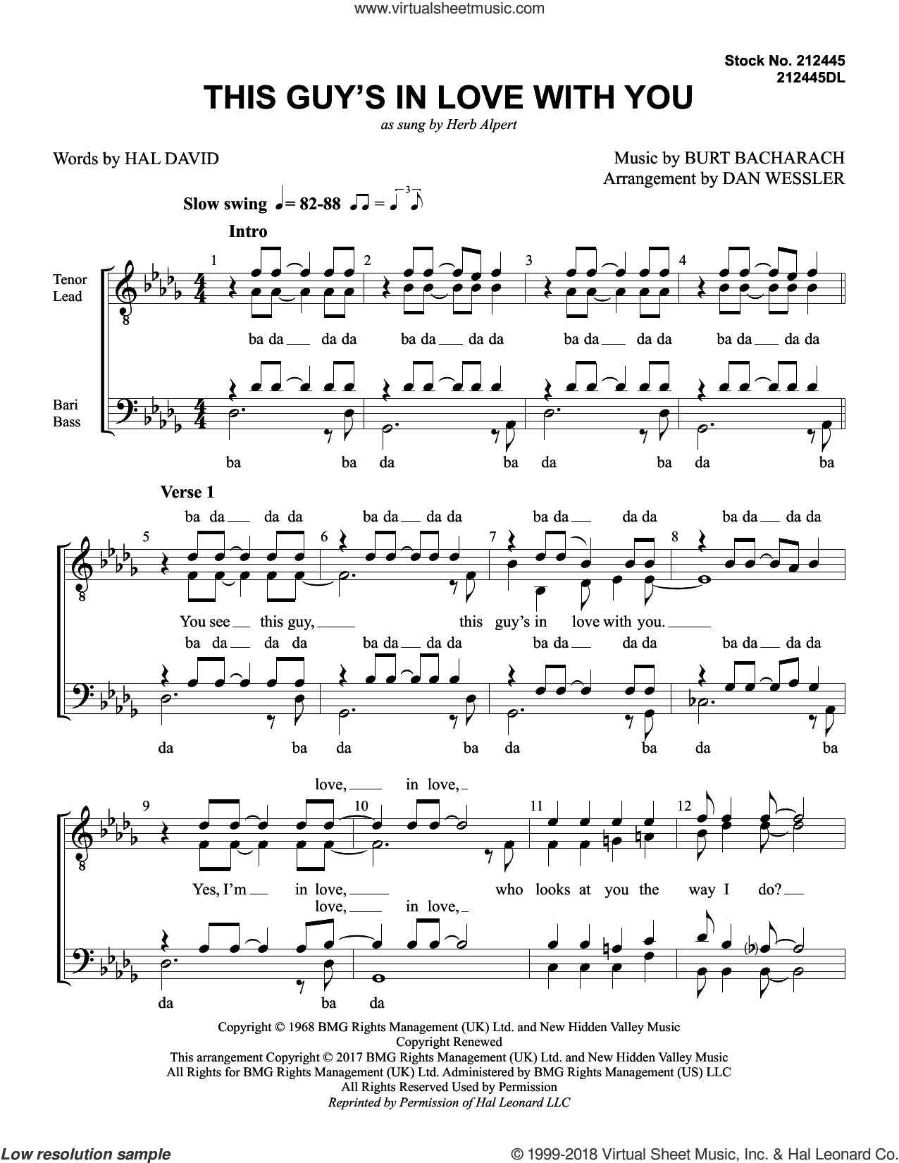 This Guy's in Love with You (arr. Dan Wessler)