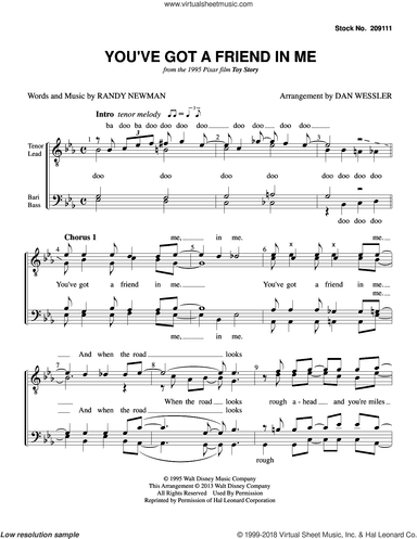 You've Got A Friend In Me (from Toy Story) (arr. Dan Wessler)