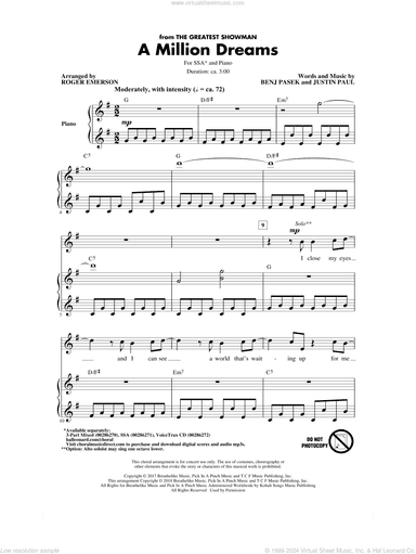 A Million Dreams (from The Greatest Showman) (arr. Roger Emerson)