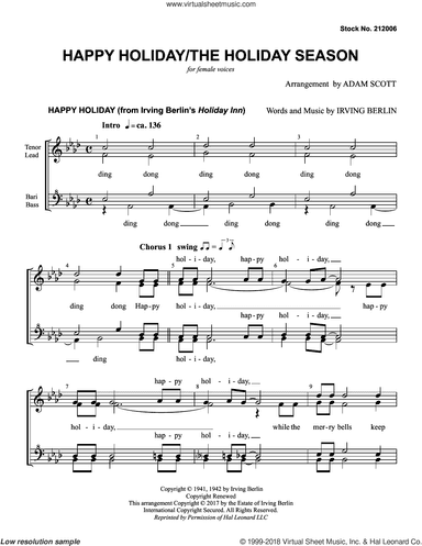 Happy Holiday/The Holiday Season (arr. Adam Scott)