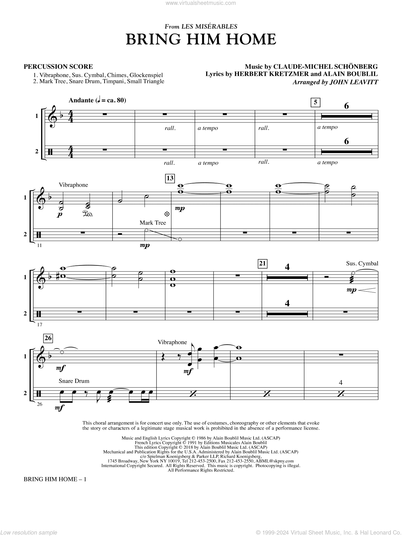 Bring Him Home (from Les Miserables) (arr. John Leavitt)