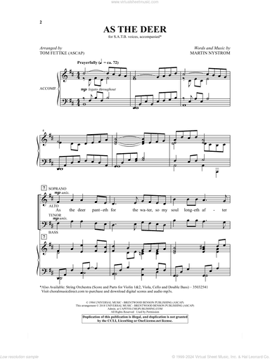 As the Deer (arr. Tom Fettke)