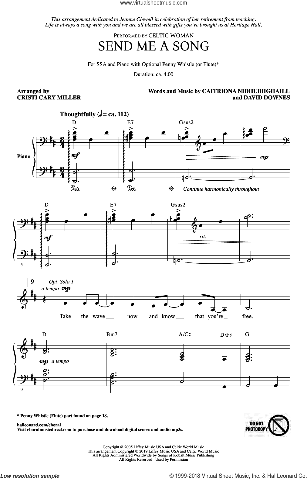 Send Me A Song (arr. Cristi Cary Miller)