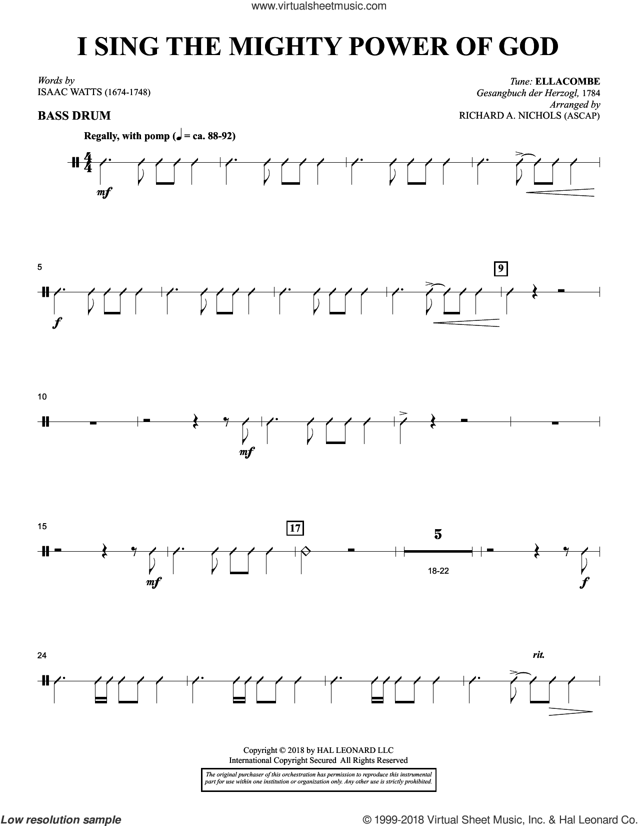I Sing the Mighty Power of God (arr. Richard Nichols)