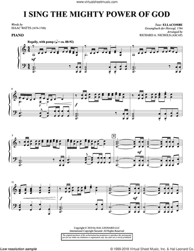 I Sing the Mighty Power of God (arr. Richard Nichols)