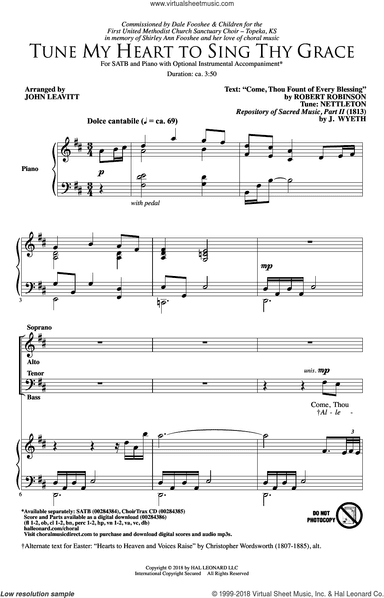 Tune My Heart To Sing Thy Grace (arr. John Leavitt)