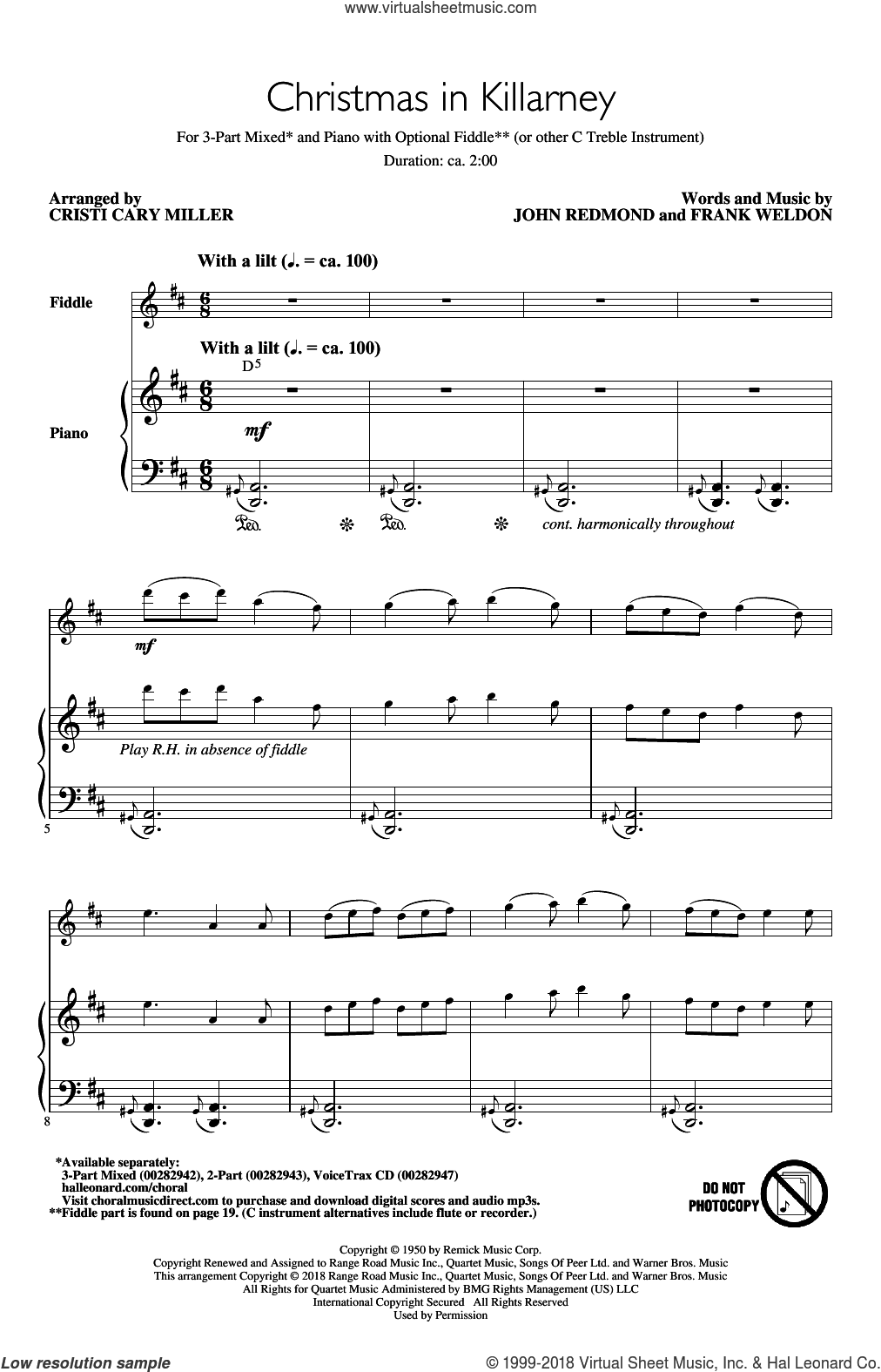 Christmas In Killarney (arr. Cristi Cary Miller)