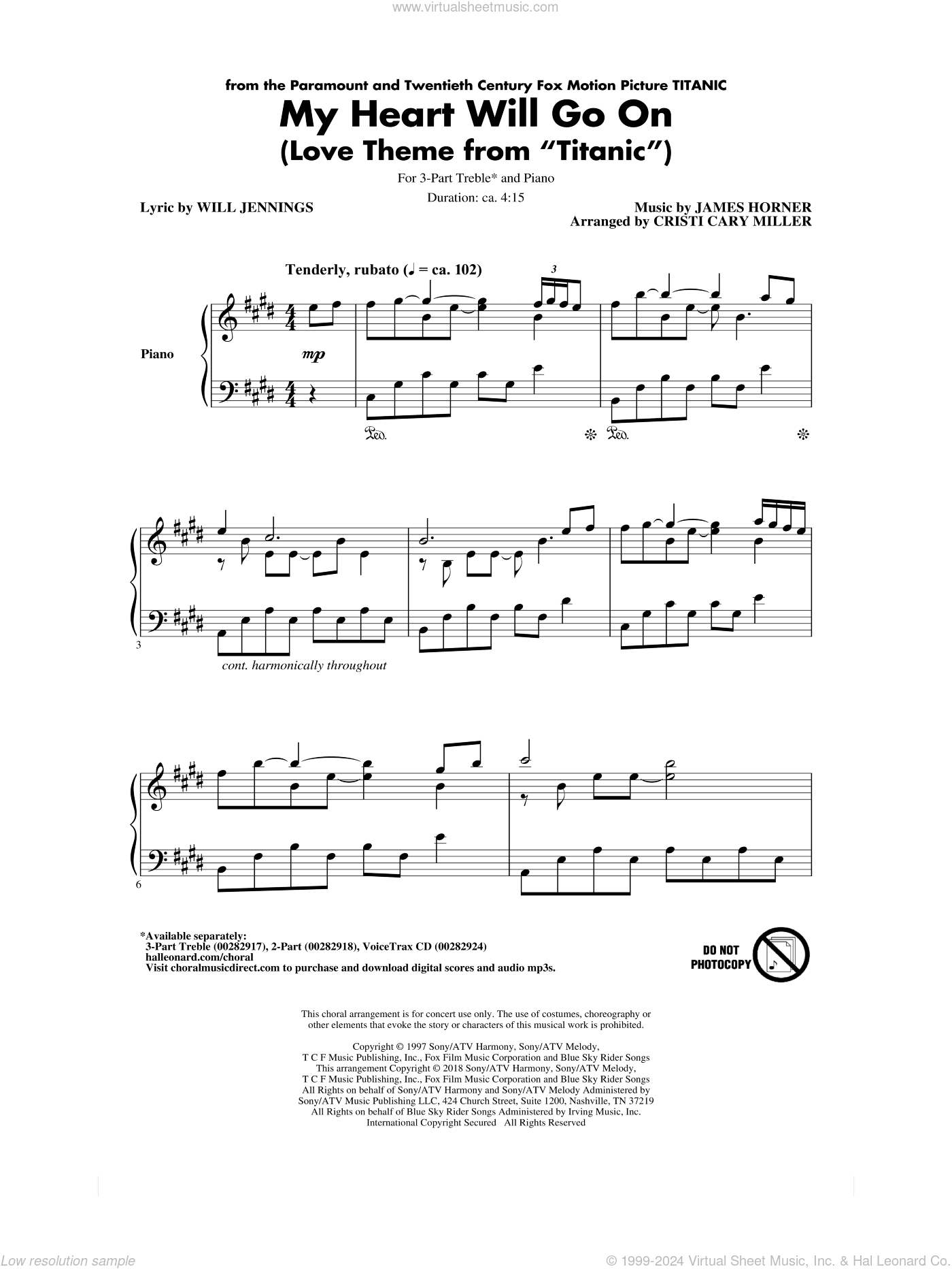 My Heart Will Go On (from Titanic) (arr. Cristi Cary Miller)