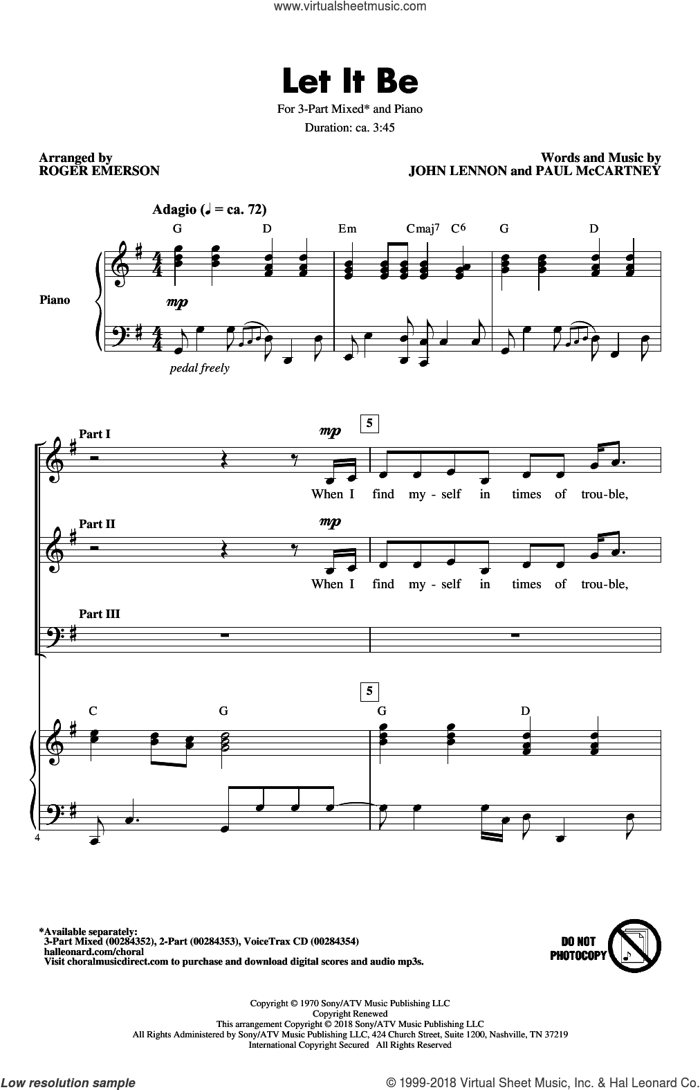 Let It Be (arr. Roger Emerson)