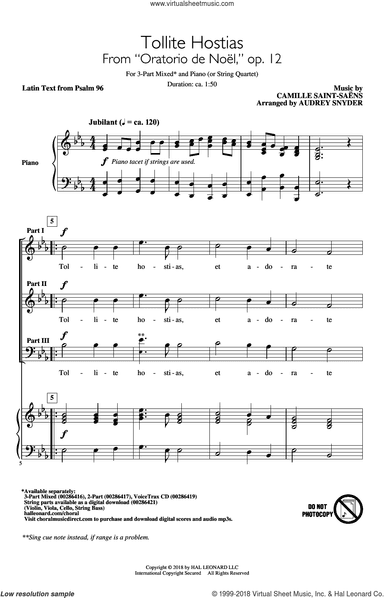 Tollite Hostias (arr. Audrey Snyder)