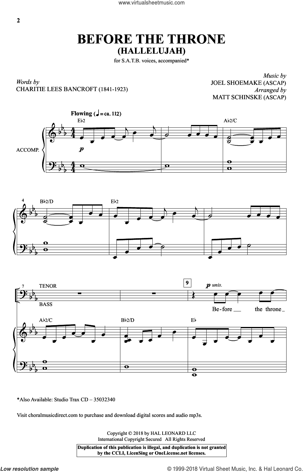 Before The Throne (Hallelujah) (arr. Matt Schinske)