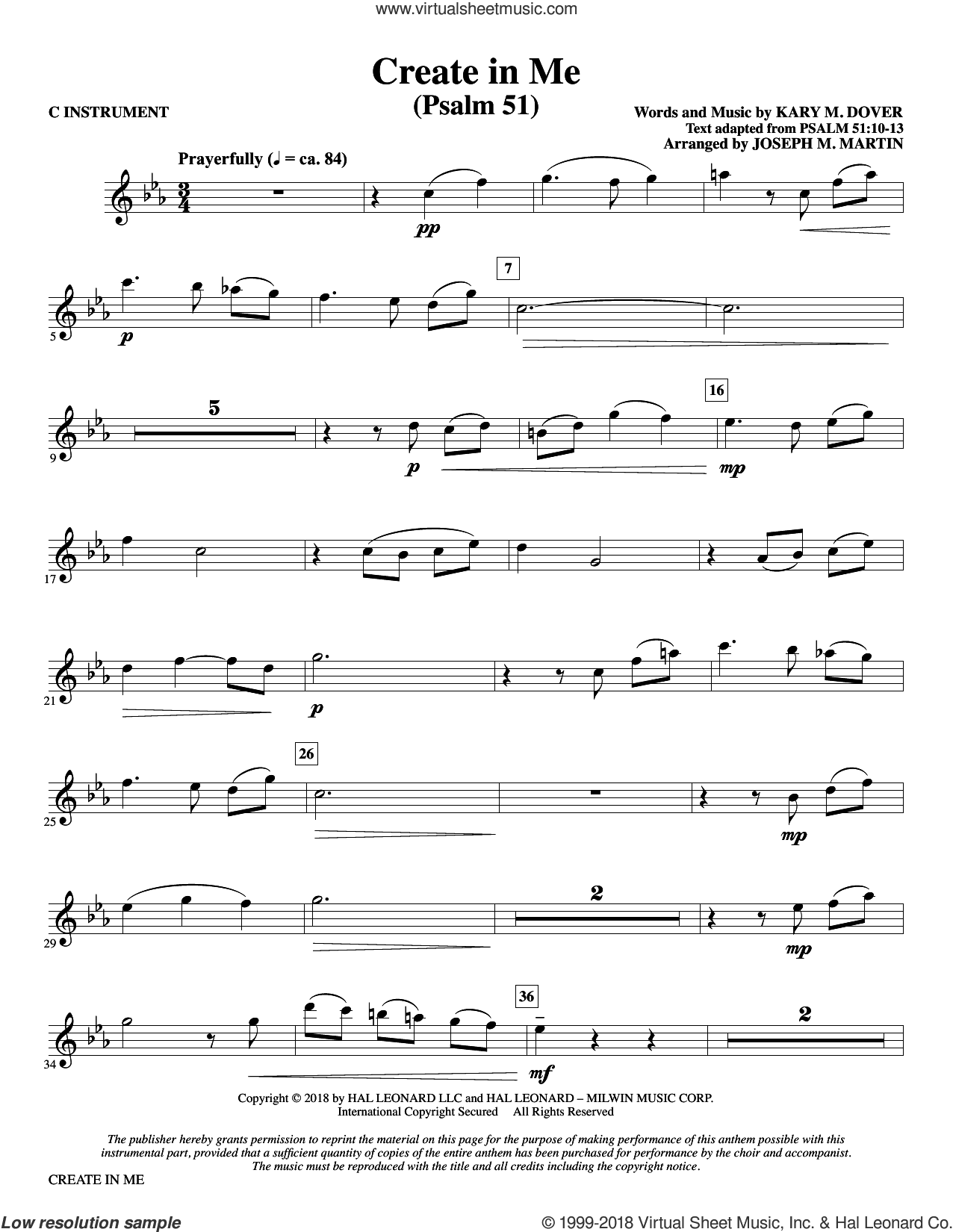 Create In Me (Psalm 51) (arr. Joseph M. Martin)