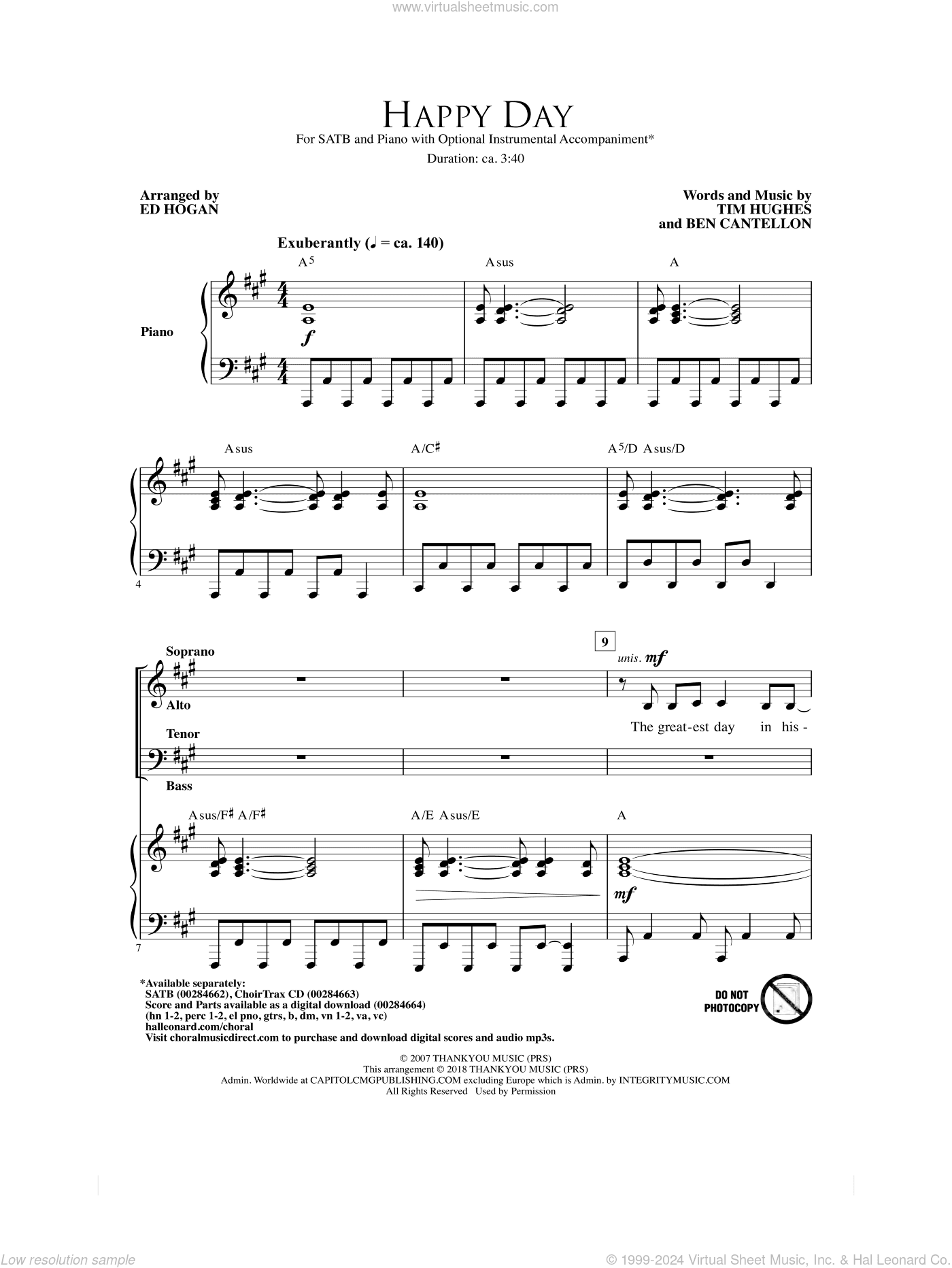 Happy Day (arr. Ed Hogan)
