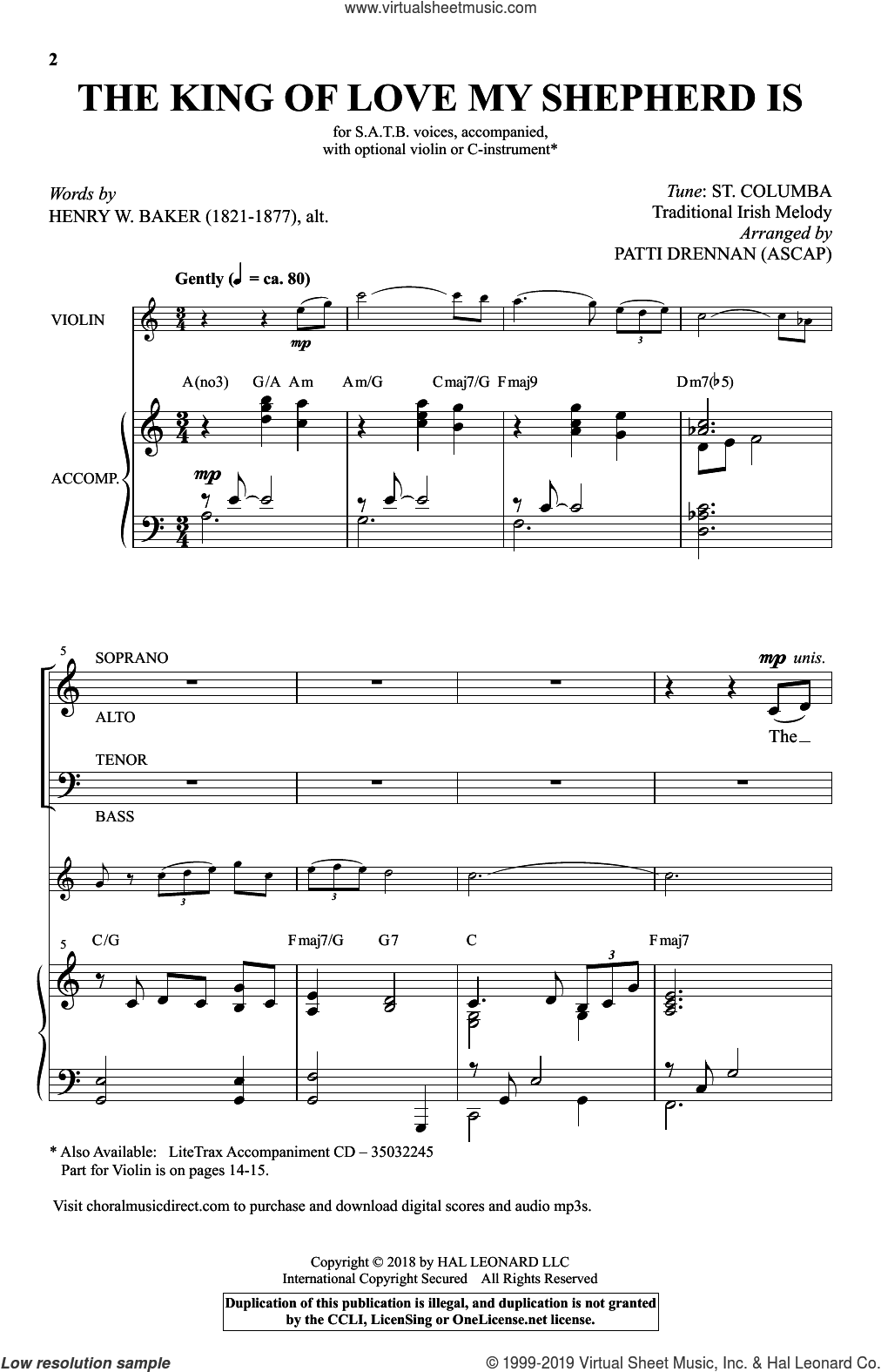 The King Of Love My Shepherd Is (arr. Patti Drennan)