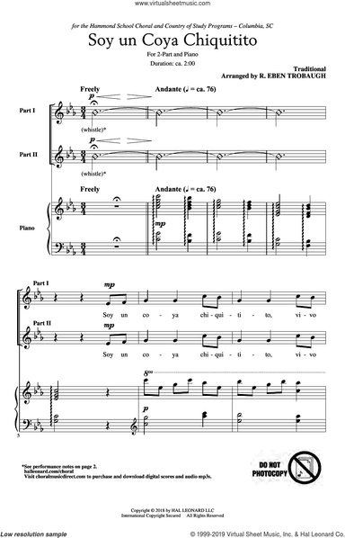 Soy Un Coya Chiquitito (arr. R. Eben Trobaugh)