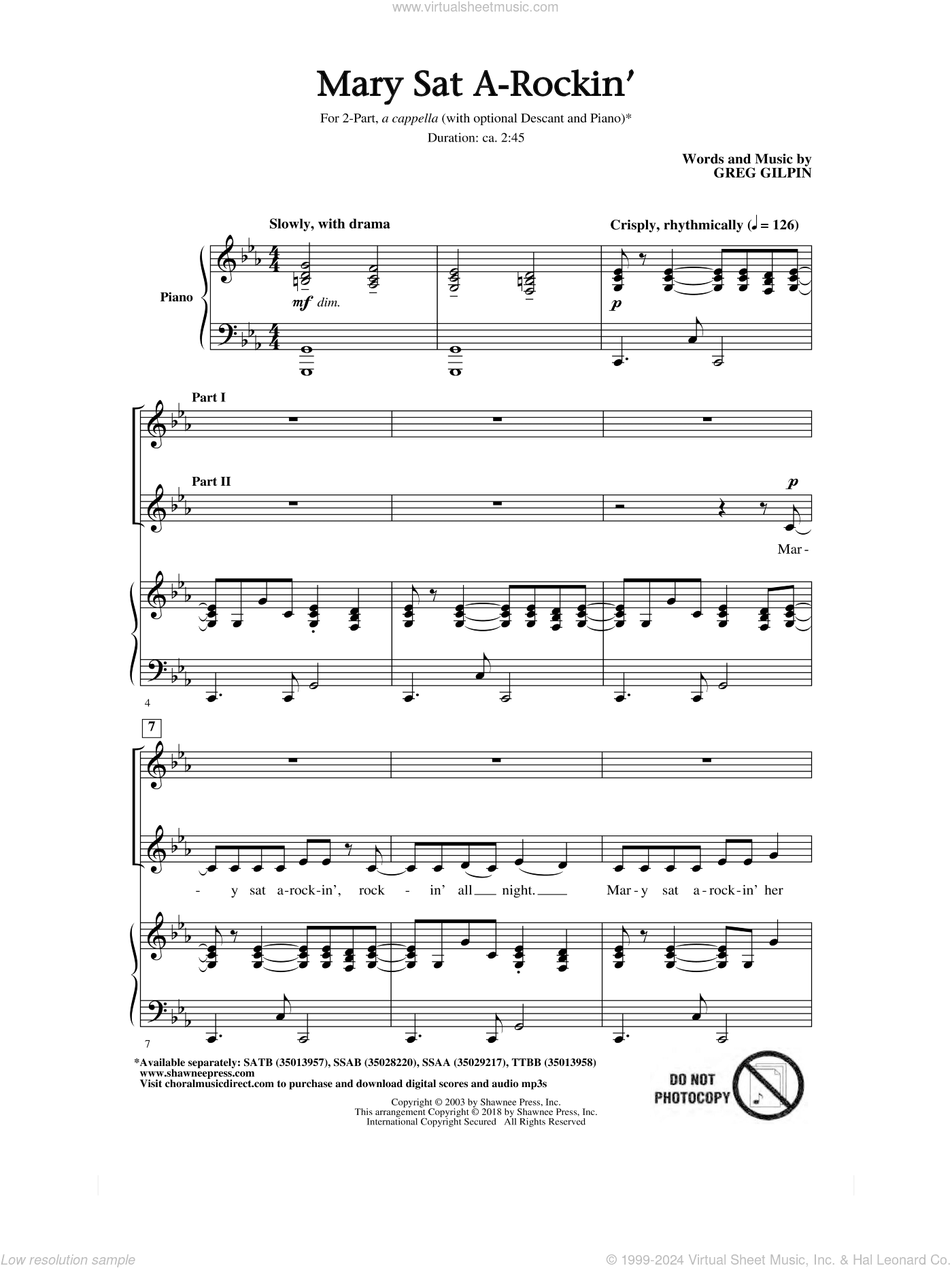 Mary Sat A-Rockin'