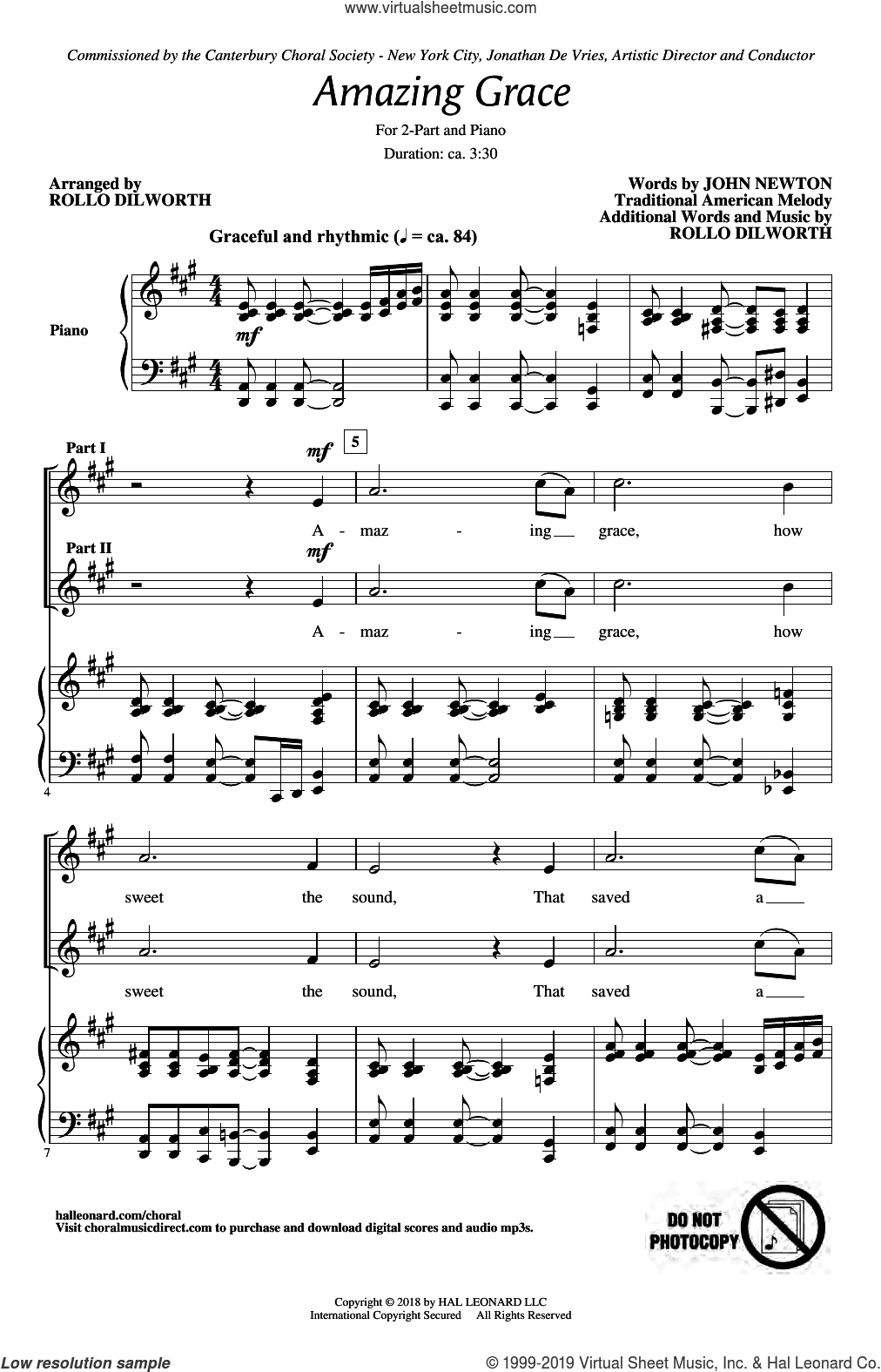 Amazing Grace (arr. Rollo Dilworth)