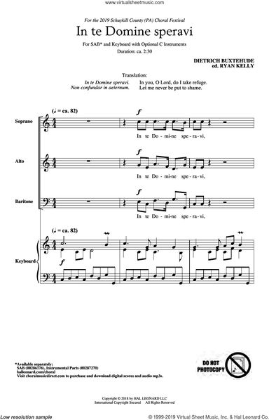 In Te Domine Speravi (ed. Ryan Kelly)
