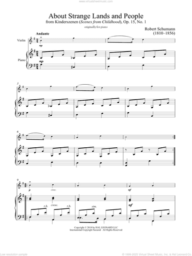 Of Strange Lands And People, Op. 15, No. 1