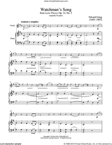 Watchman's Song, Op. 12, No. 3