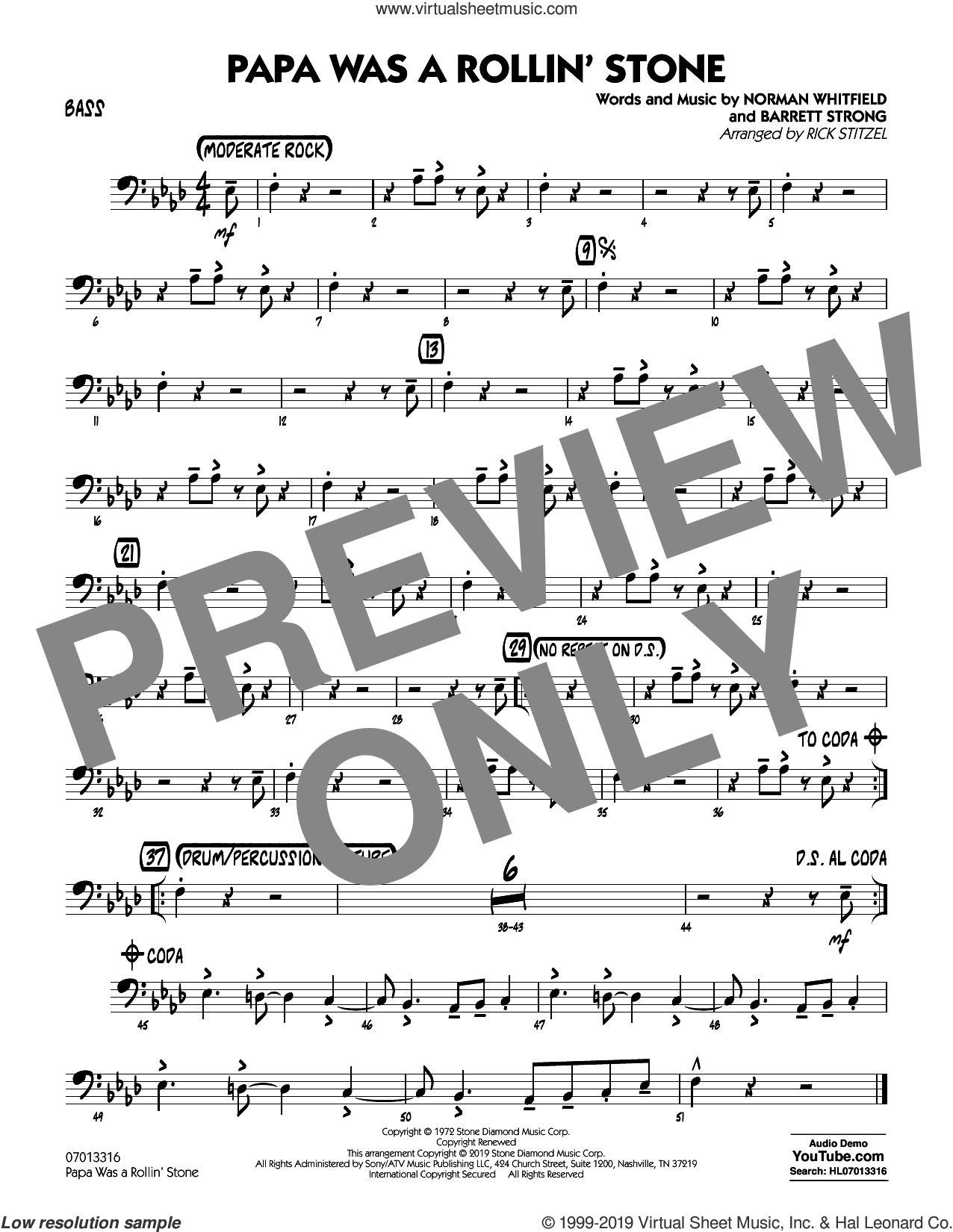 Papa Was a Rollin' Stone (arr. Rick Stitzel)
