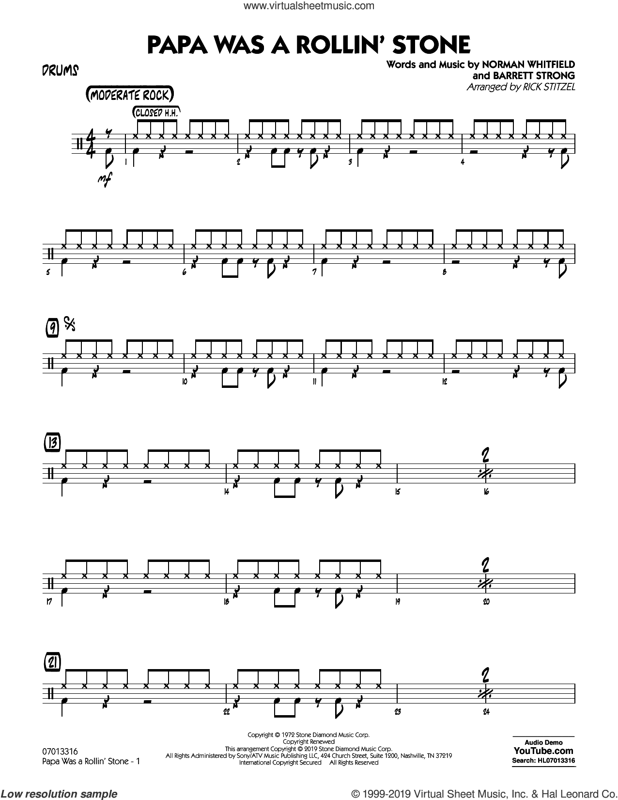 Papa Was a Rollin' Stone (arr. Rick Stitzel)