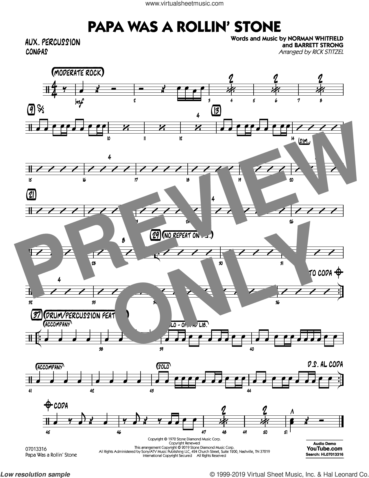 Papa Was a Rollin' Stone (arr. Rick Stitzel)