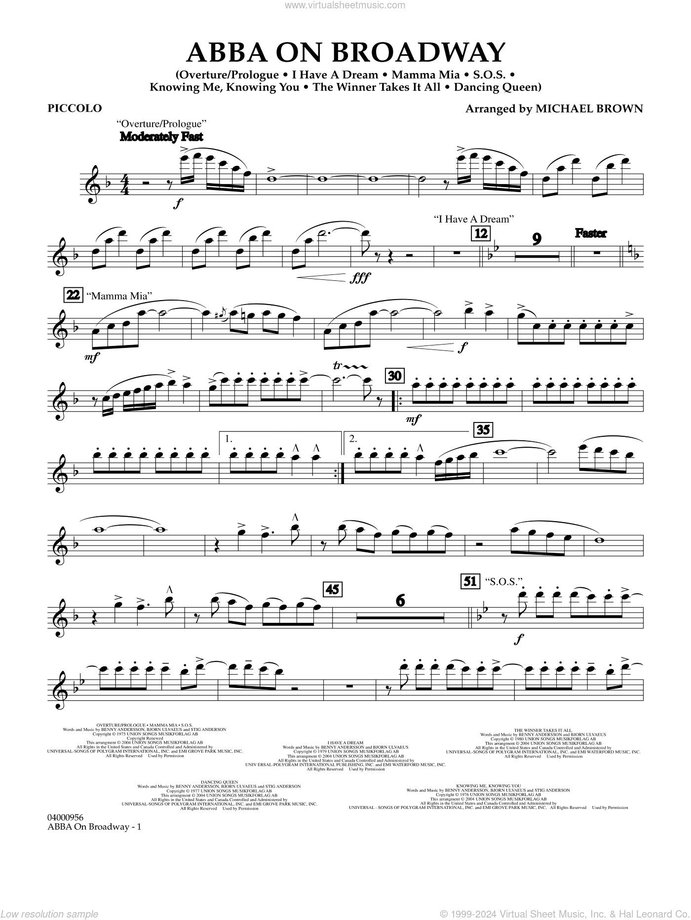 ABBA on Broadway (arr. Michael Brown)