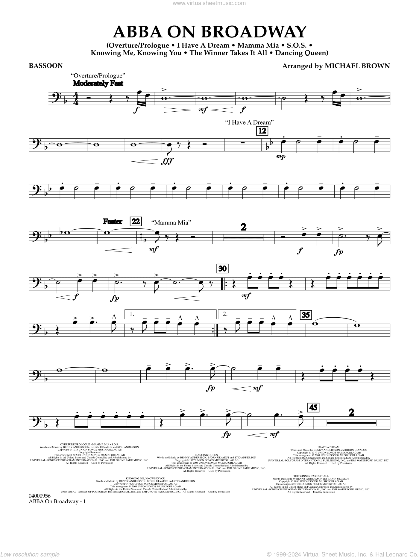 ABBA on Broadway (arr. Michael Brown)