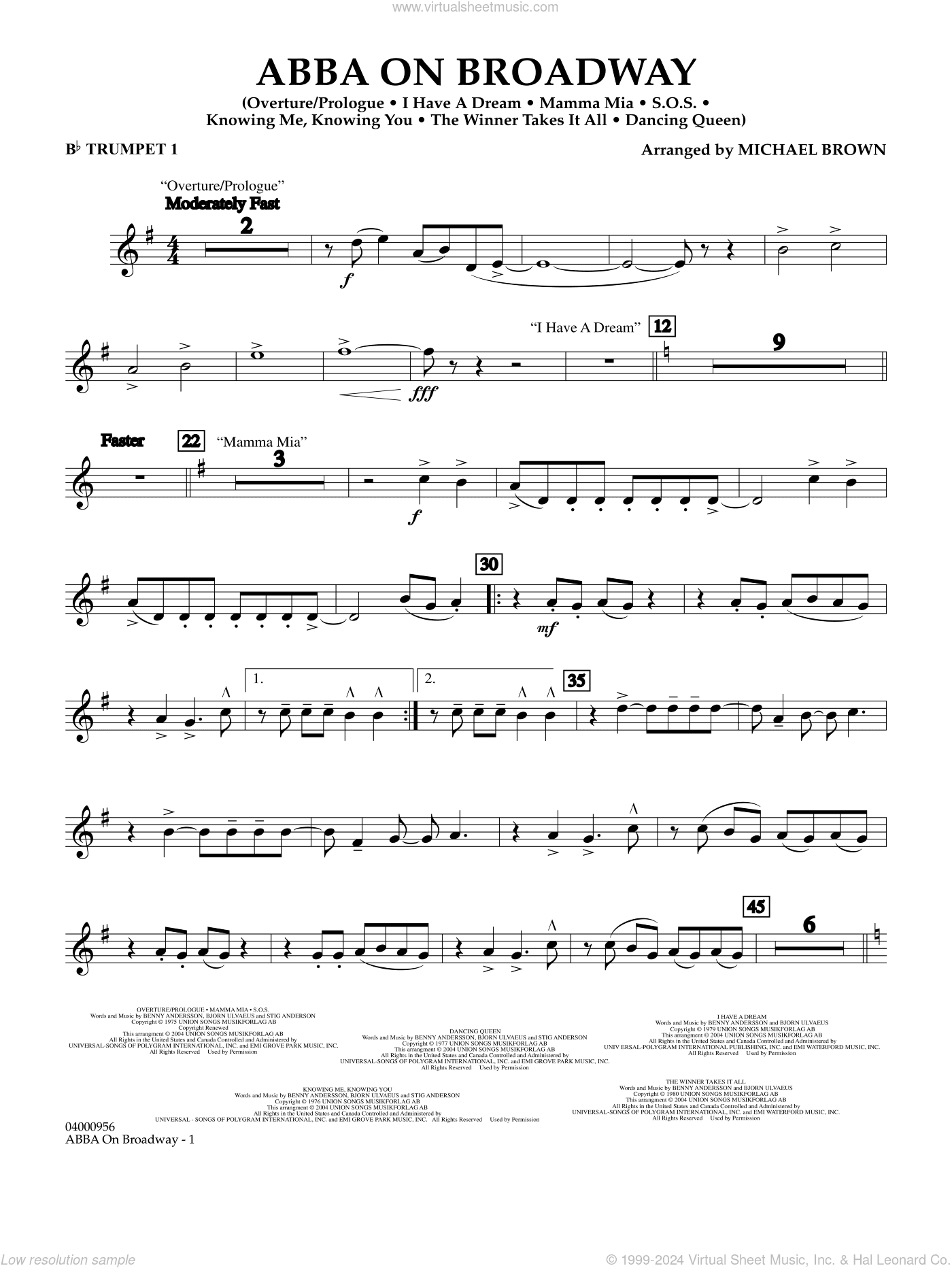 ABBA on Broadway (arr. Michael Brown)