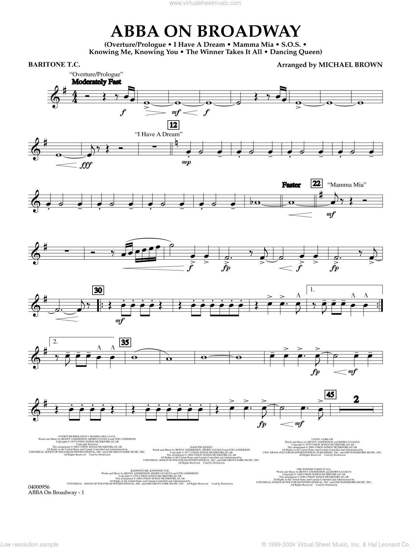 ABBA on Broadway (arr. Michael Brown)
