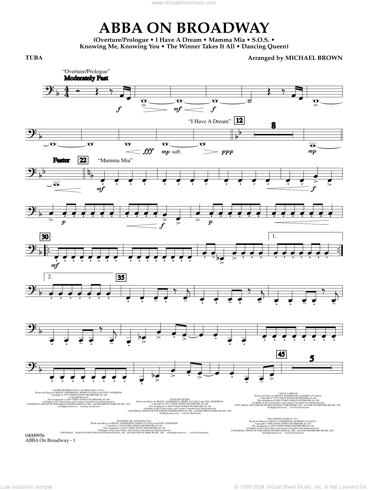ABBA on Broadway (arr. Michael Brown)